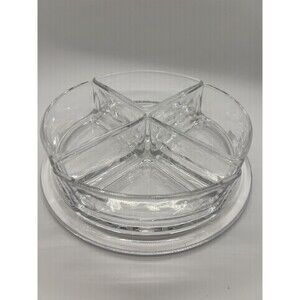 Libbey 5 Piece Clear Glass Captivate Sectional Server - 8 inch